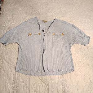 Striped Blue Women's Shirt